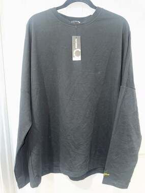 Raf Simons Black Long-Sleeve Crewneck Shirt